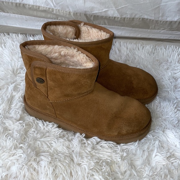 UGG Australia Brown Chestnut Short Suede Ankle Boots Size 6 - Picture 2 of 6